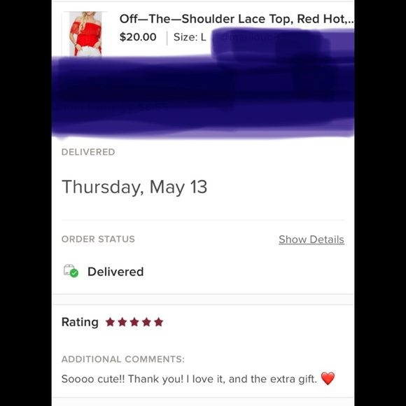 New Top, Off of the Shoulder, Lace Top, Red Top, SEXY, RED, NEW, Rayon, Bold - Picture 4 of 5